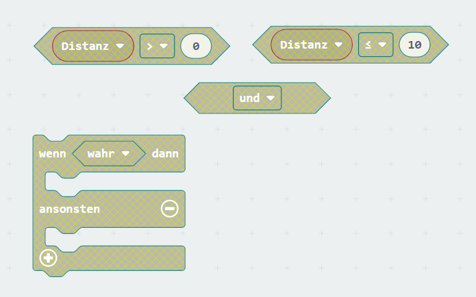 Sensoren zur Hinderniserkennung programmieren in Makecode