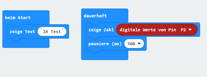 Testprogramm für den Infrarotsensor